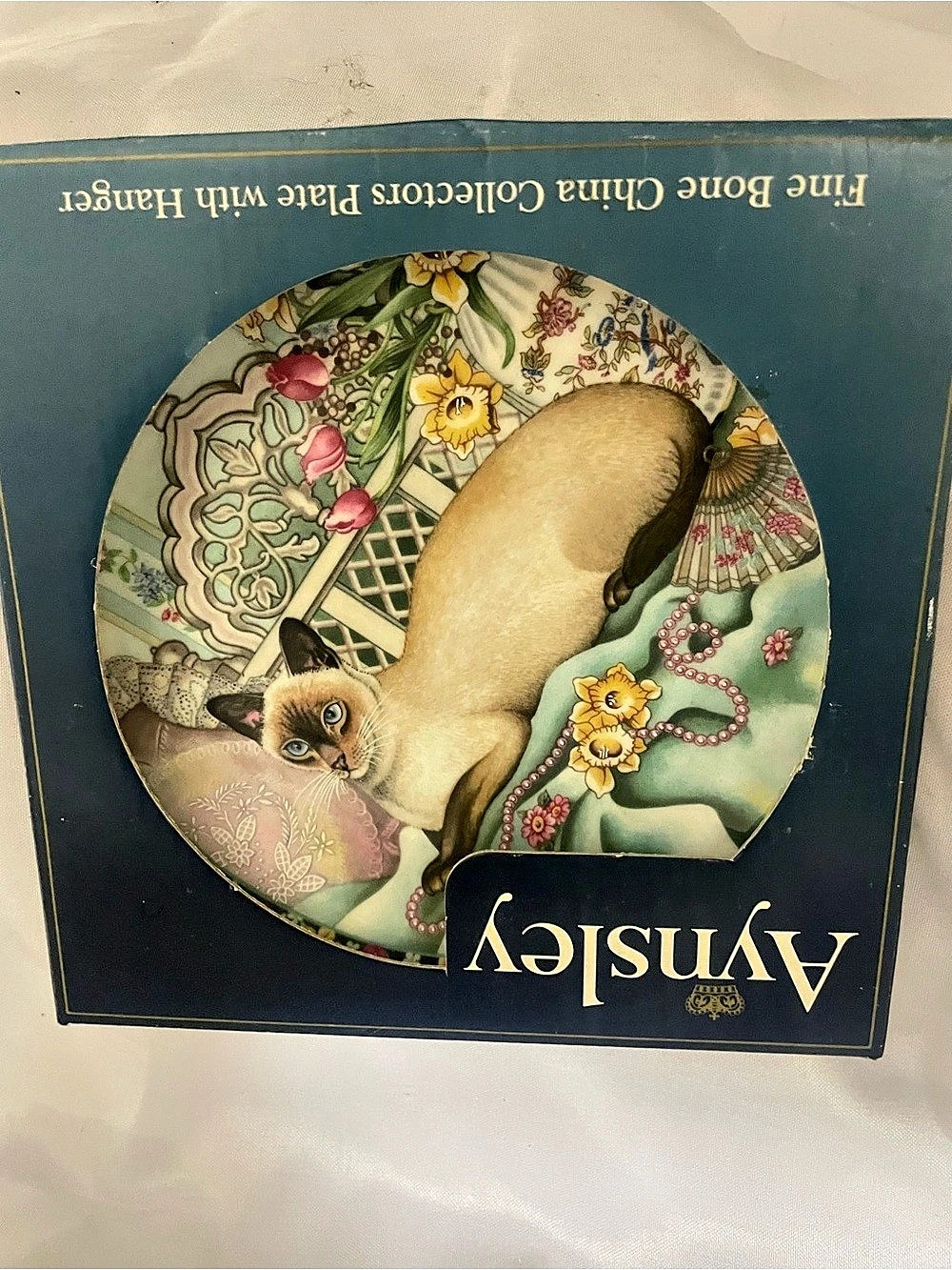 Aynsley Spring Cat Fine Bone China Collector Plate